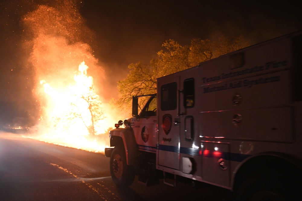 Wildfire at Joint Base San Antonio-Camp Bullis