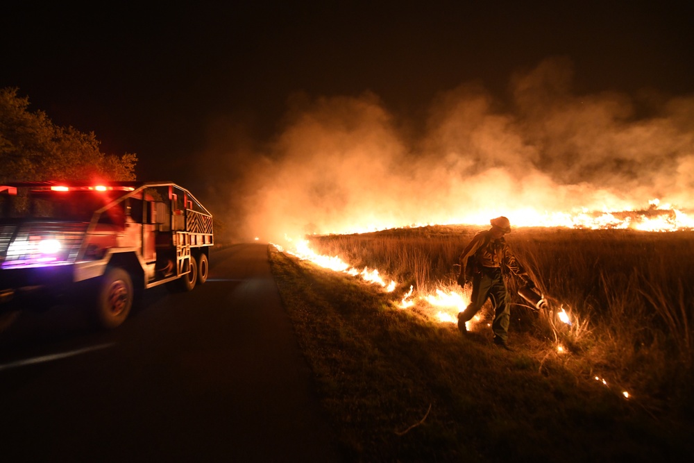 Wildfire at Joint Base San Antonio-Camp Bullis