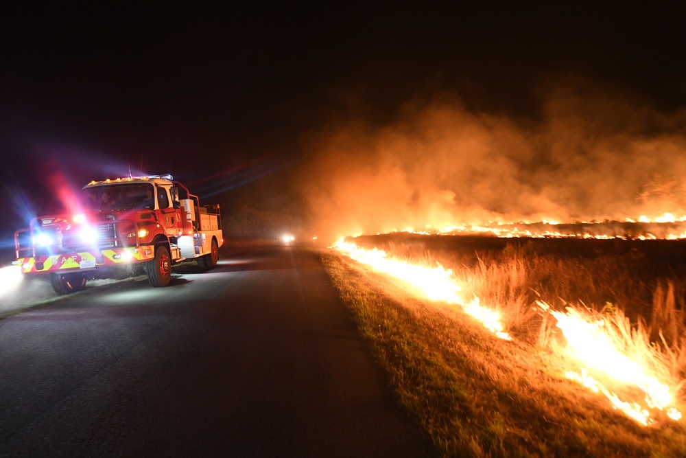 Wildfire at Joint Base San Antonio-Camp Bullis