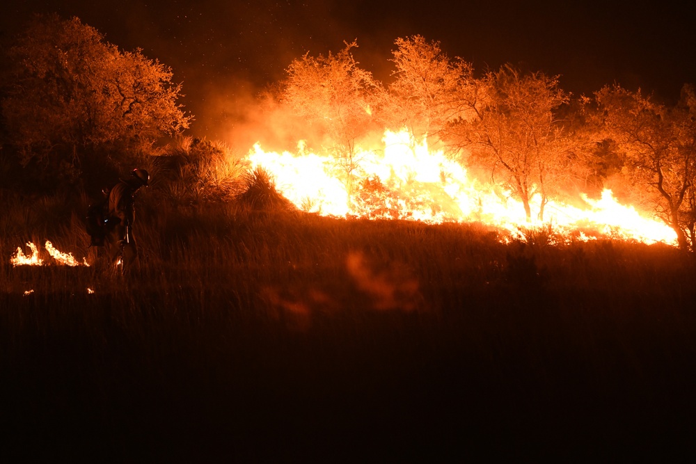 Wildfire at Joint Base San Antonio-Camp Bullis