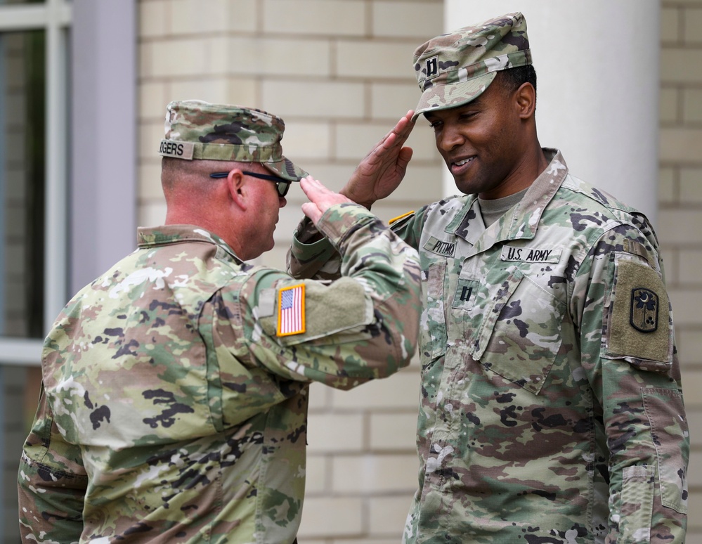 Promotion ceremony for 1st Sgt. Christopher Rogers to sergeant major