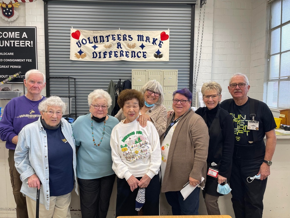 Eight thrift shop volunteers combine for over 170 years of giving