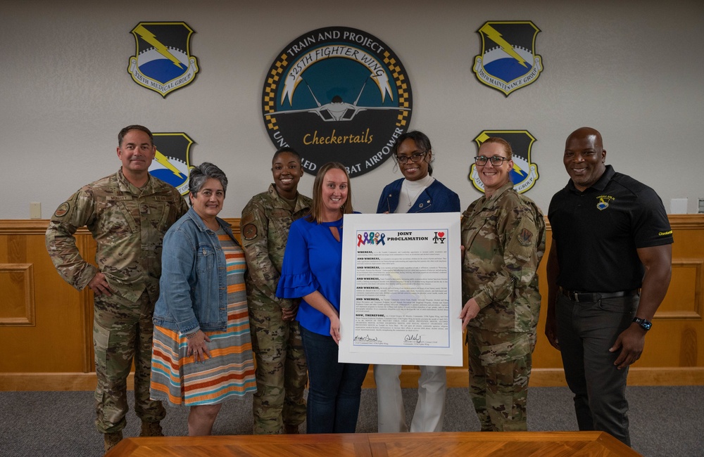 Team Tyndall signs Awareness Proclamation