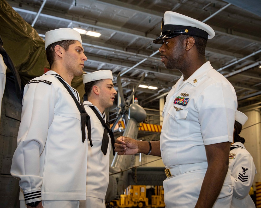 DVIDS - Images - GHWB Sailors Complete a Service Dress Uniform ...