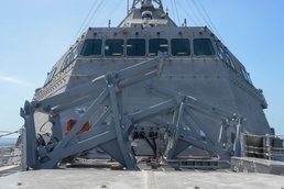USS Mobile (LCS 26) Installs Naval Strike Missile Launch Frame