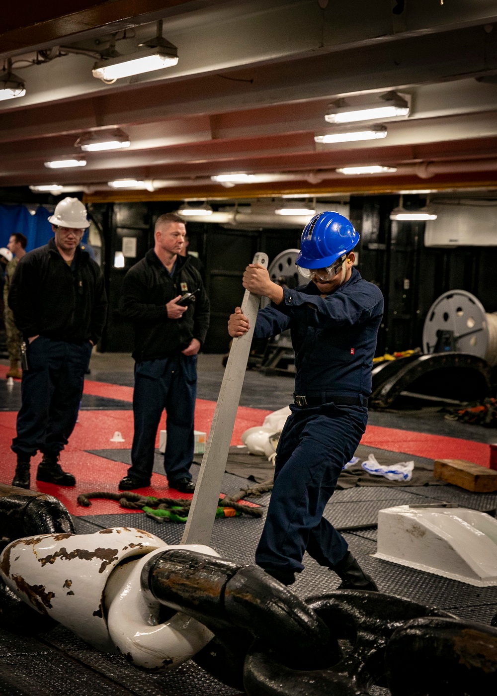 GHWB Sailors Perform Anchor Drop Test