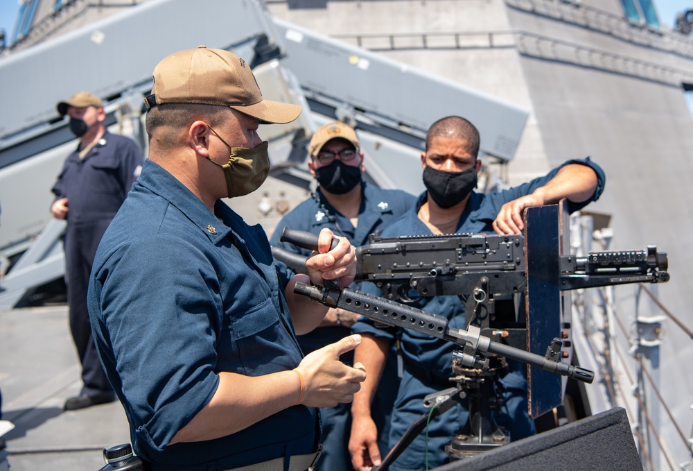 USS Jackson (LCS 6) Receives Weapons Familiarization Training