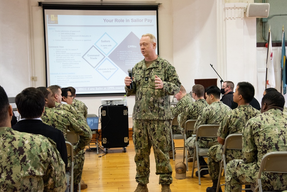 Rear Adm. Stu C. Satterwhite, commander, MNCC visits CFAY