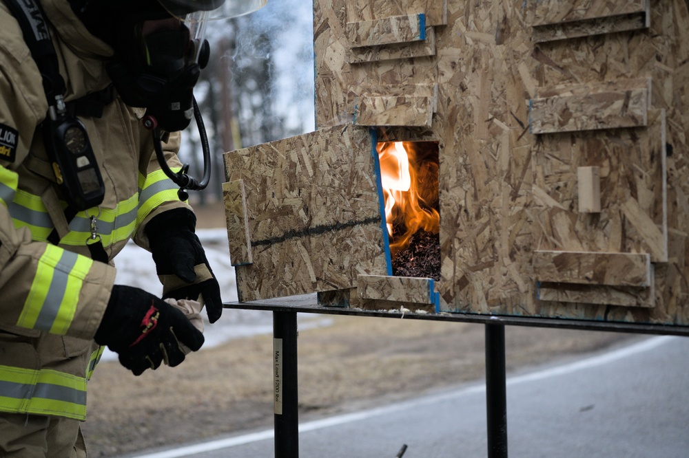 Alpena CRTC firefighters donate live-fire training resource to county departments