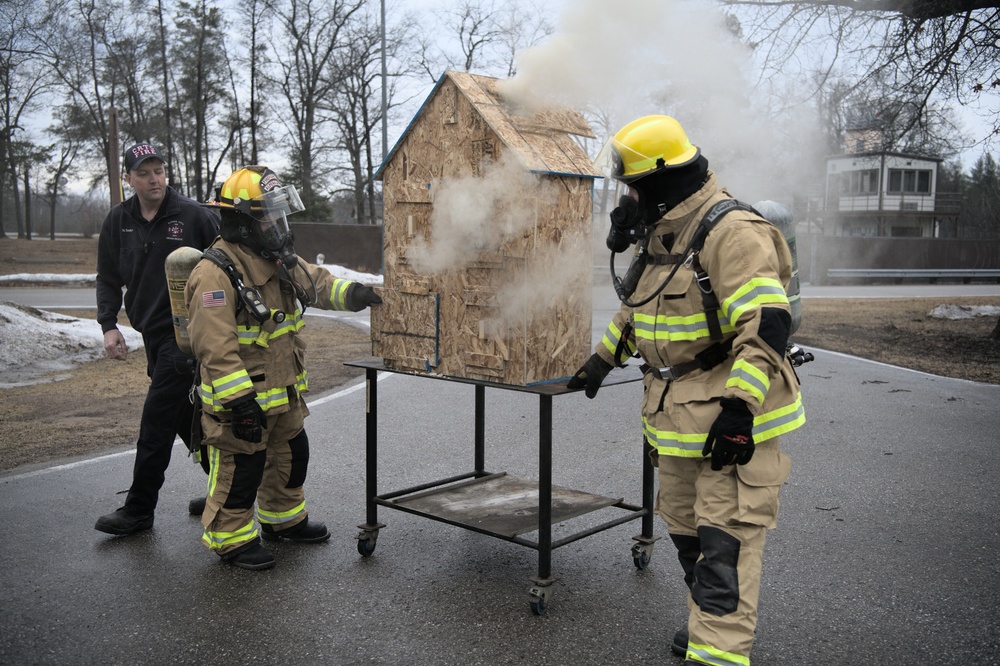 Alpena CRTC firefighters donate live-fire training resource to county departments