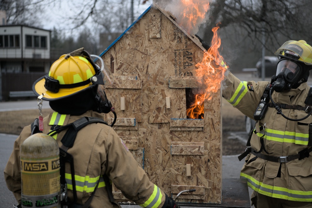 Alpena CRTC firefighters donate live-fire training resource to county departments