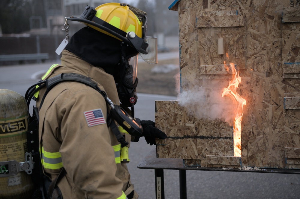 Alpena CRTC firefighters donate live-fire training resource to county departments