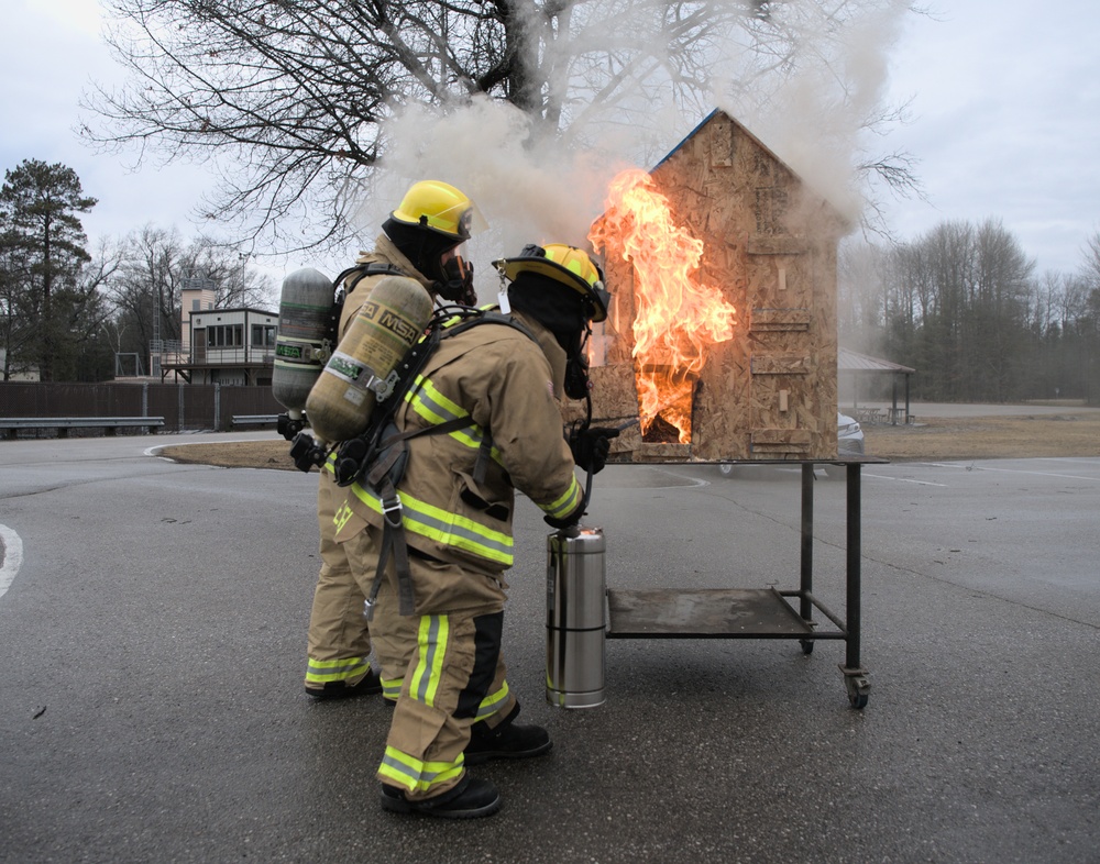 Alpena CRTC firefighters donate live-fire training resource to county departments