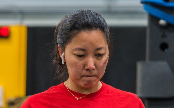 Retired U.S. Army Sgt. 1st Class Gabi Cha Stretching