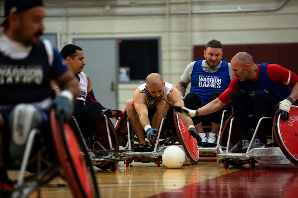 U.S. Army Veterans Train in Wheelchair Rugby at the 2022 Invictus Games Team U.S. Training Camp