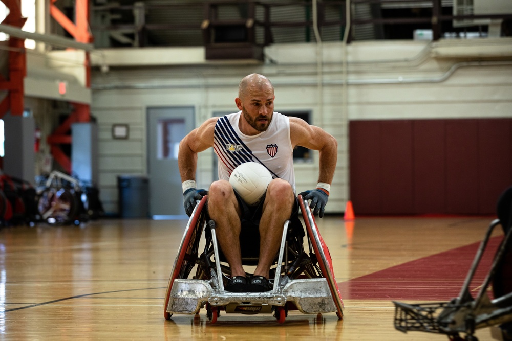 U.S. Army Veterans Train in Wheelchair Rugby at the 2022 Invictus Games Team U.S. Training Camp