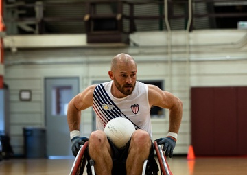 U.S. Army Veterans Train in Wheelchair Rugby at the 2022 Invictus Games Team U.S. Training Camp