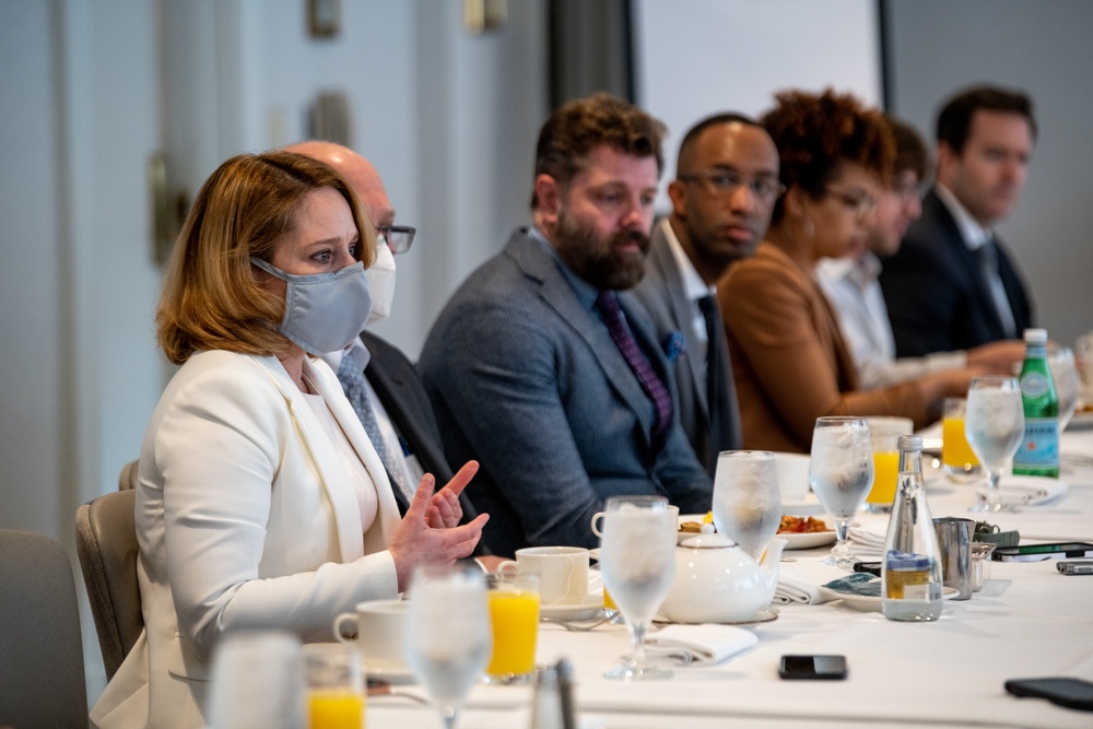 Secretary Hicks attends Defense Writers Group