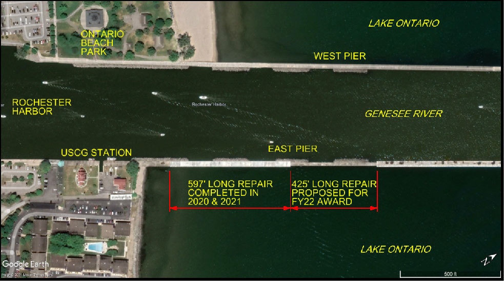 Rochester Harbor East Pier Construction Overlay