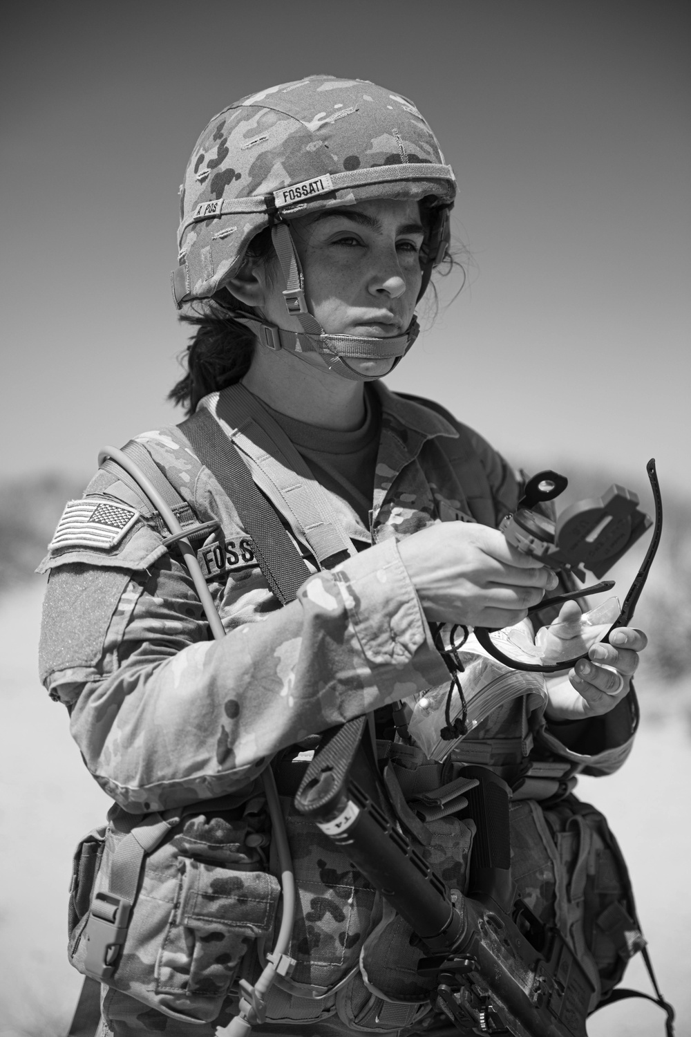 Competitors traverse terrain during the Best Leader Competition