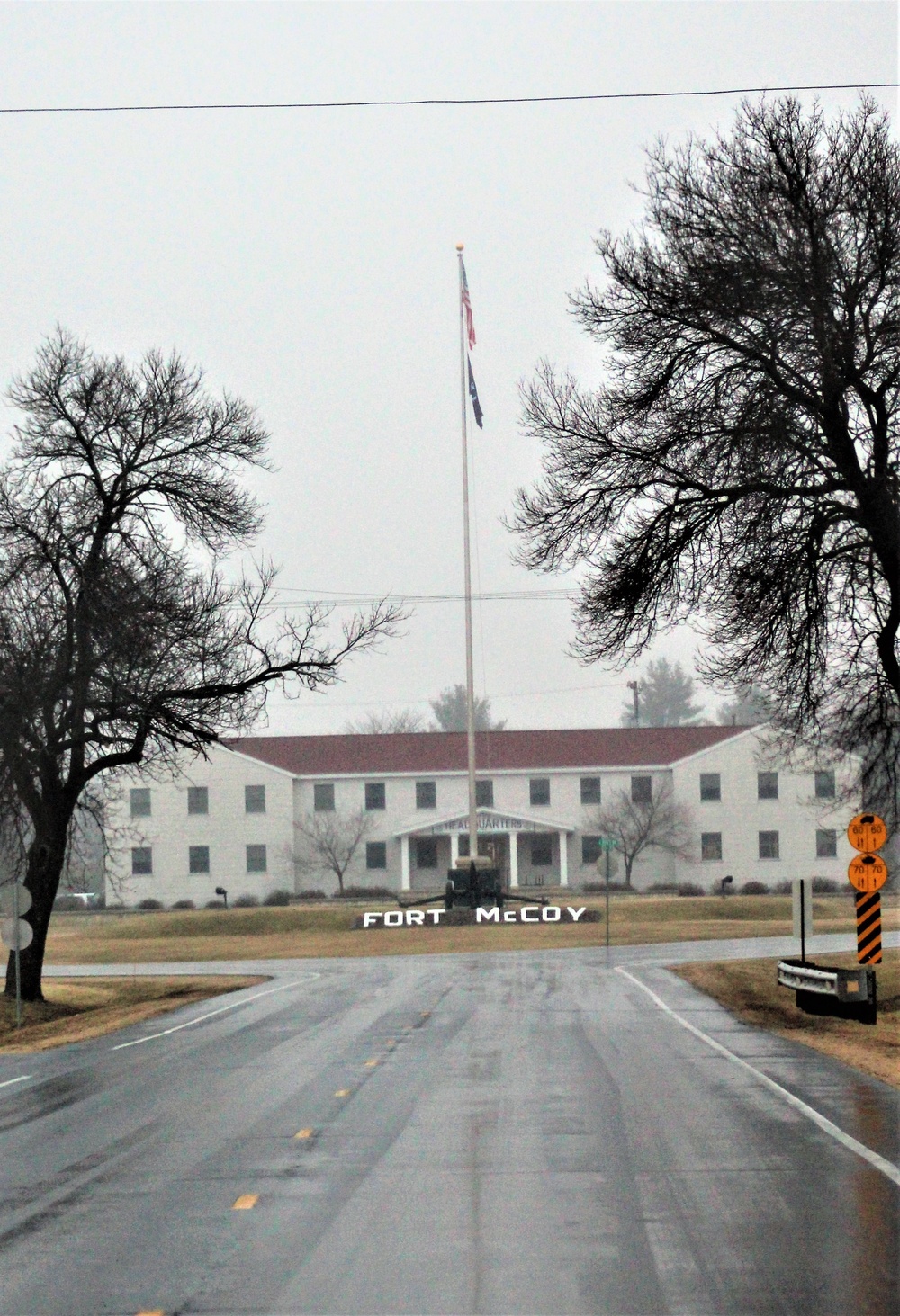 American Flag and Fort McCoy