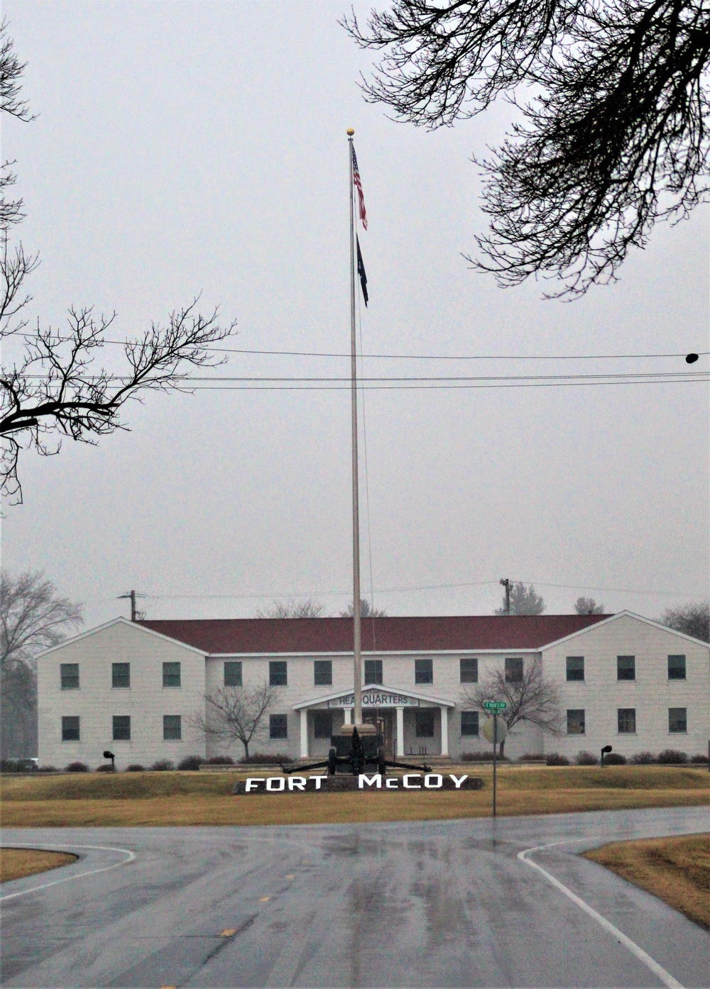 American Flag and Fort McCoy