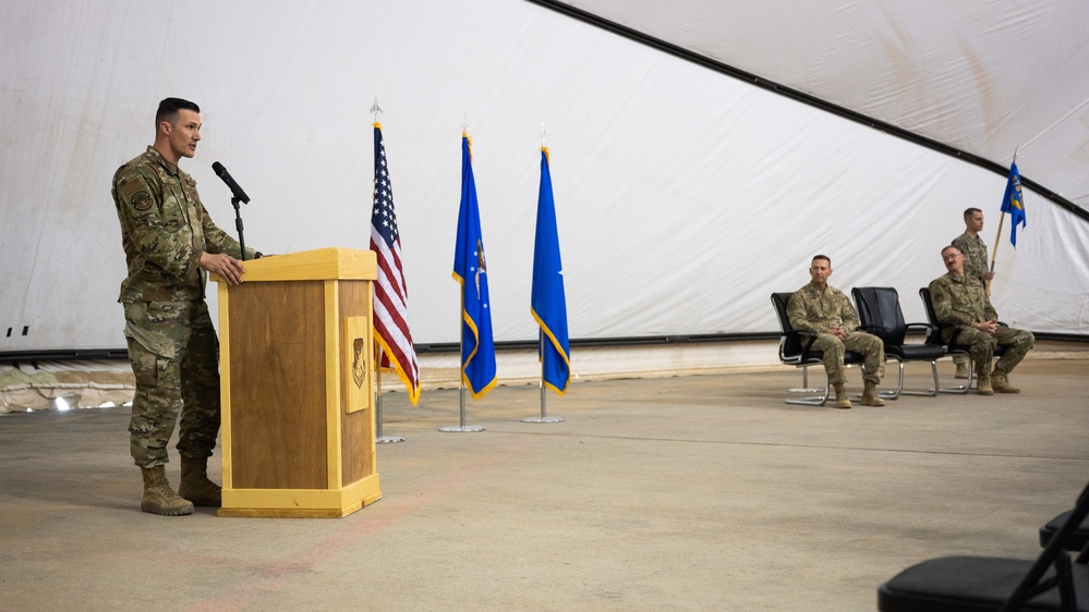 378th EMXS change of command ceremony