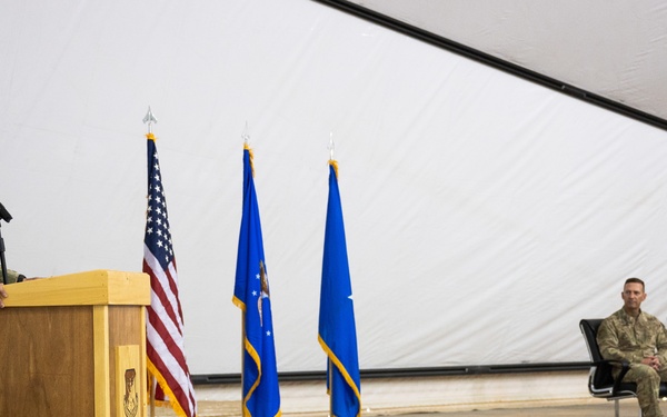 378th EMXS change of command ceremony