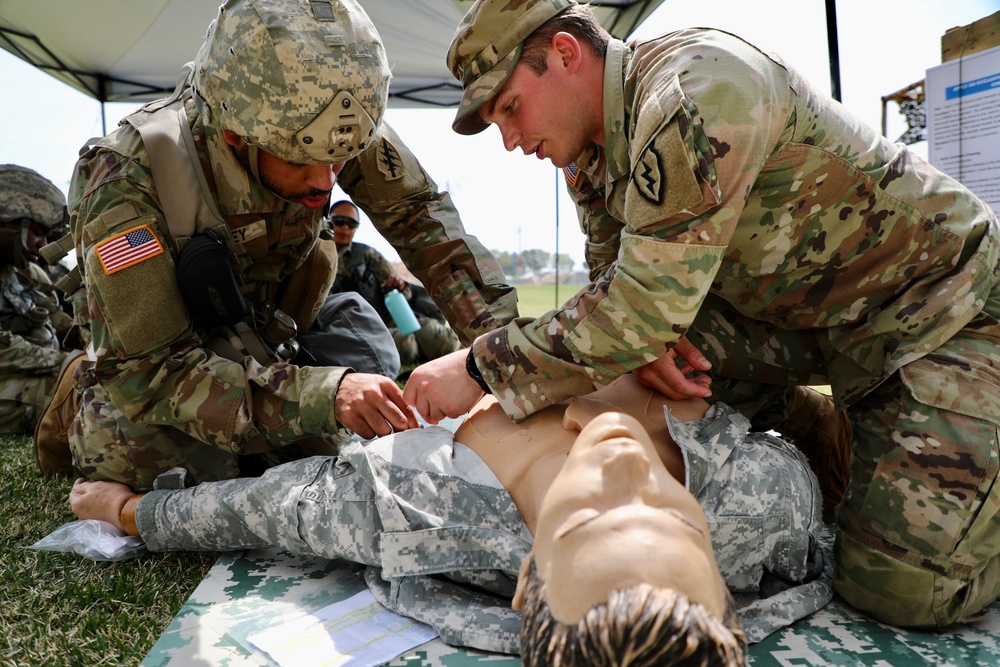 Training Day Three: Expert Soldier Badge Candidates Tackle Combat Casualty Care