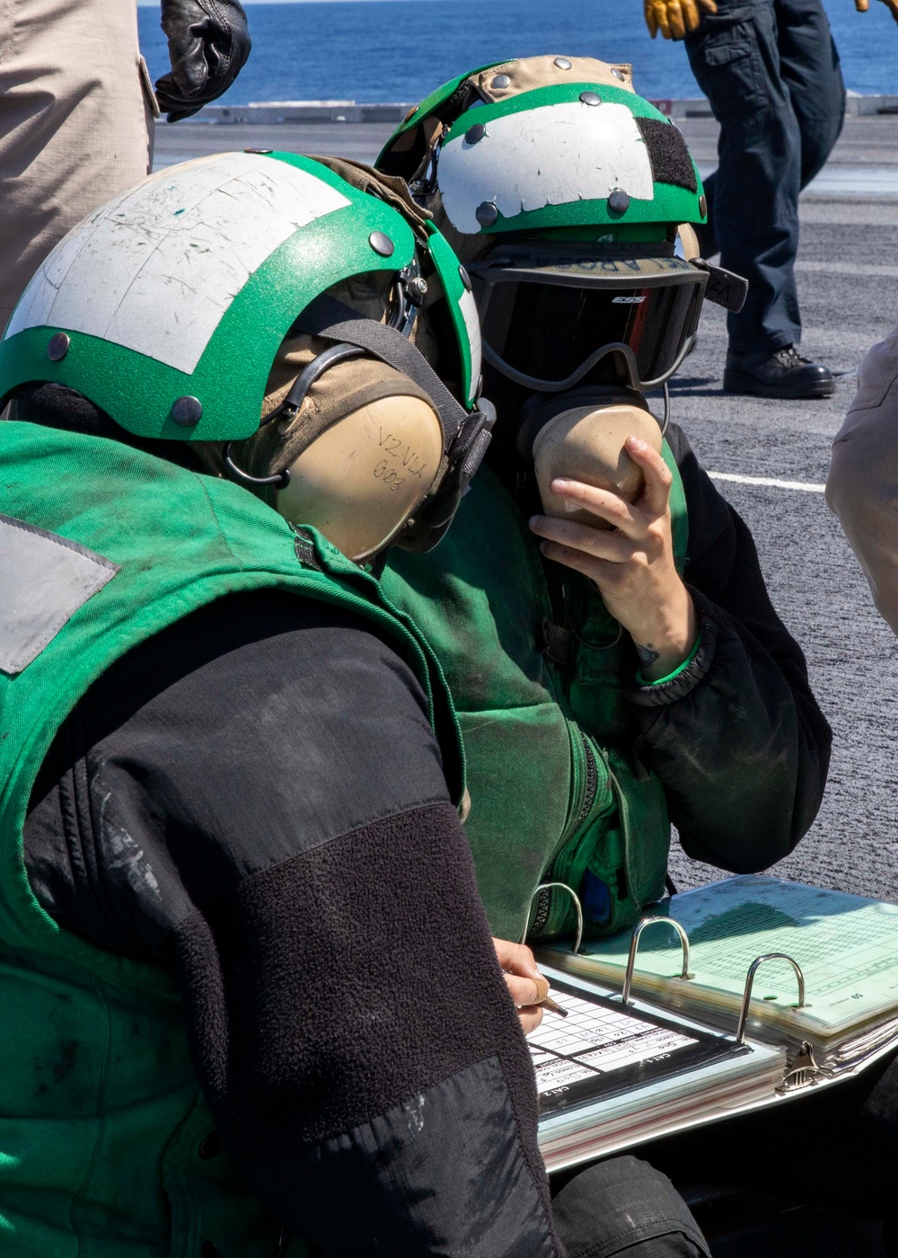 DVIDS - Images - GHWB Sailors Work On Flight Deck [Image 1 of 6]