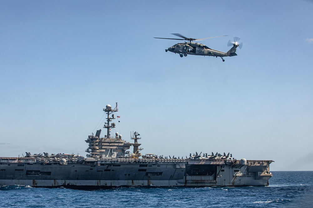 The Harry S. Truman Carrier Strike Group is on a scheduled deployment in the U.S. Sixth Fleet area of operations in support of naval operations to maintain maritime stability and security.