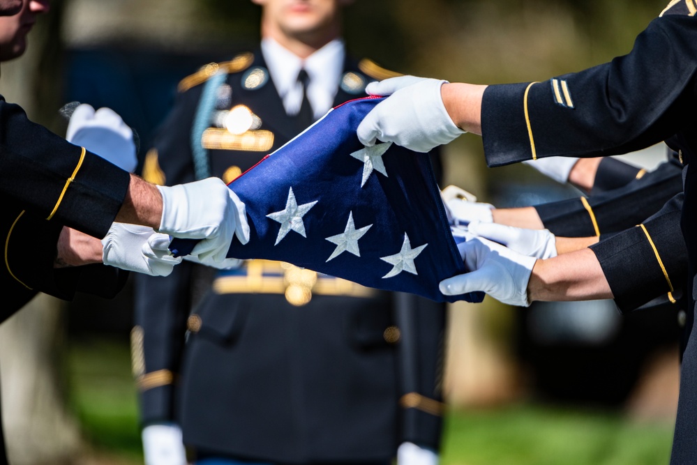 Military Funeral Honors with Funeral Escort are Conducted for U.S. Army Cpl. Charles Lee in Section 33