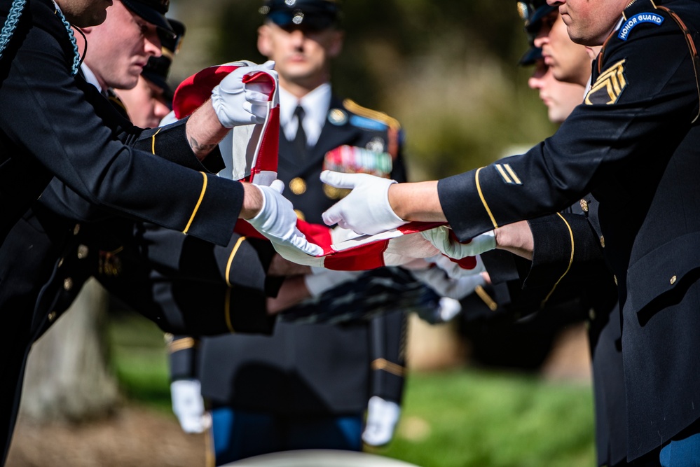 Military Funeral Honors with Funeral Escort are Conducted for U.S. Army Cpl. Charles Lee in Section 33