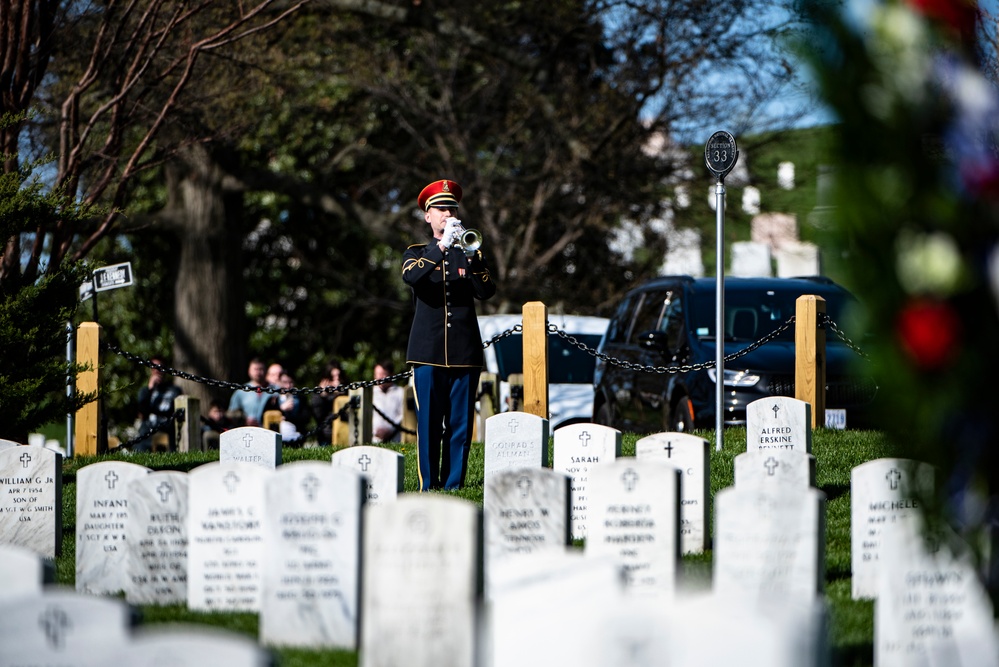 Military Funeral Honors with Funeral Escort are Conducted for U.S. Army Cpl. Charles Lee in Section 33
