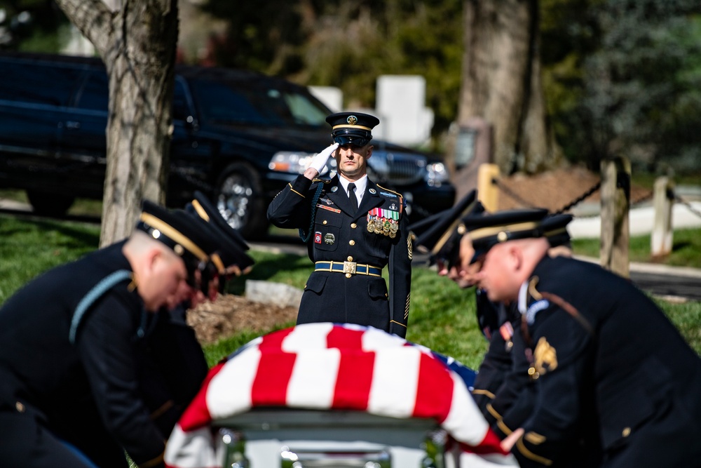 Military Funeral Honors with Funeral Escort are Conducted for U.S. Army Cpl. Charles Lee in Section 33