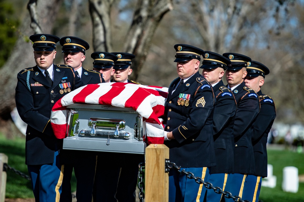 Military Funeral Honors with Funeral Escort are Conducted for U.S. Army Cpl. Charles Lee in Section 33
