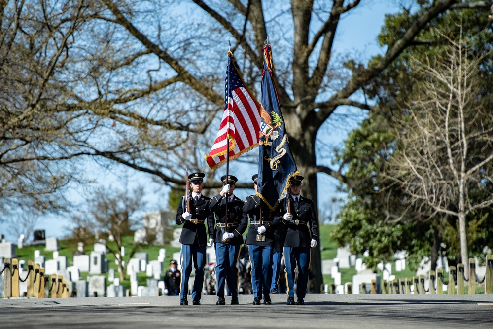 Military Funeral Honors with Funeral Escort are Conducted for U.S. Army Cpl. Charles Lee in Section 33
