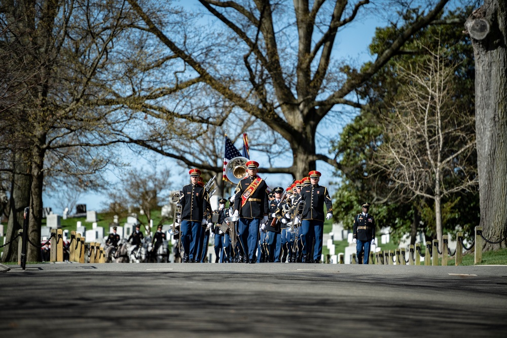 Military Funeral Honors with Funeral Escort are Conducted for U.S. Army Cpl. Charles Lee in Section 33