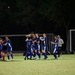 U.S. Air Force soccer player controls the goal