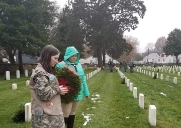 Military child volunteers in community
