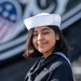Seaman Raquel Figueroa, poses for a photo onboard the ship