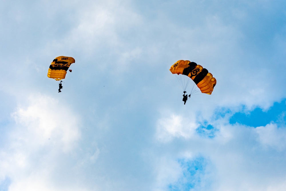 82nd Airborne Division Paratroopers Attend Woodpeckers Opening Game