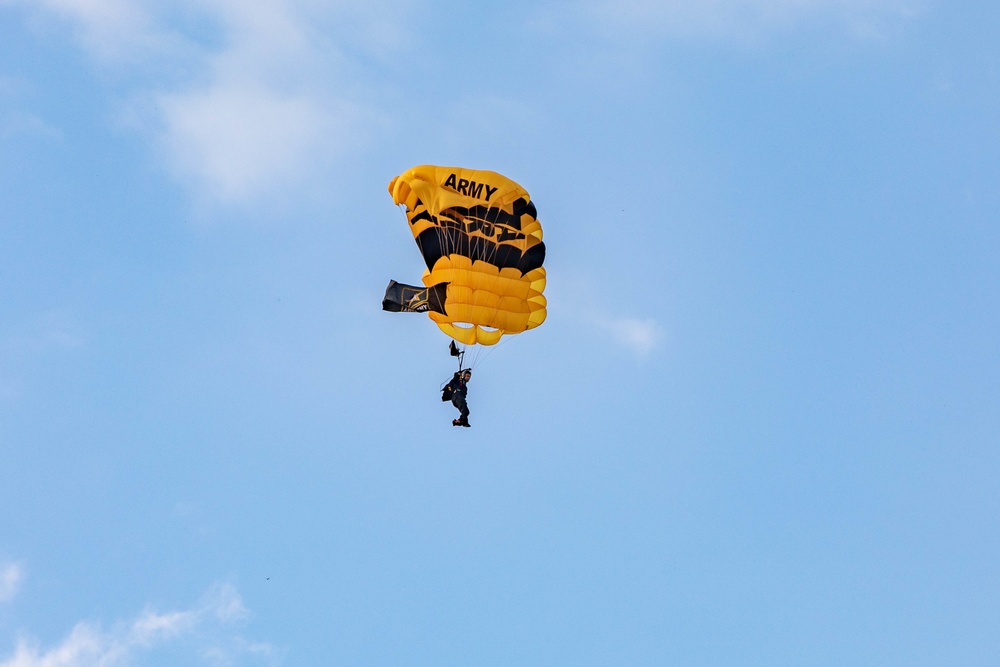 82nd Airborne Division Paratroopers Attend Woodpeckers Opening Game