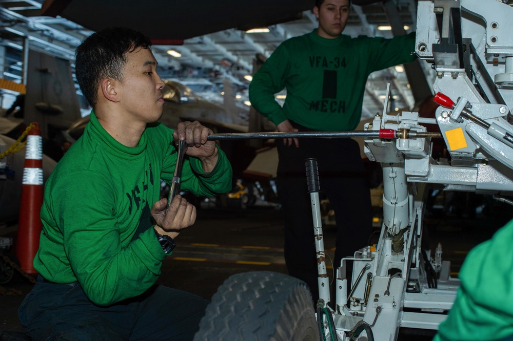 The Harry S. Truman Carrier Strike Group is on a scheduled deployment in the U.S. Sixth Fleet area of operations in support of naval operations to maintain maritime stability and security.