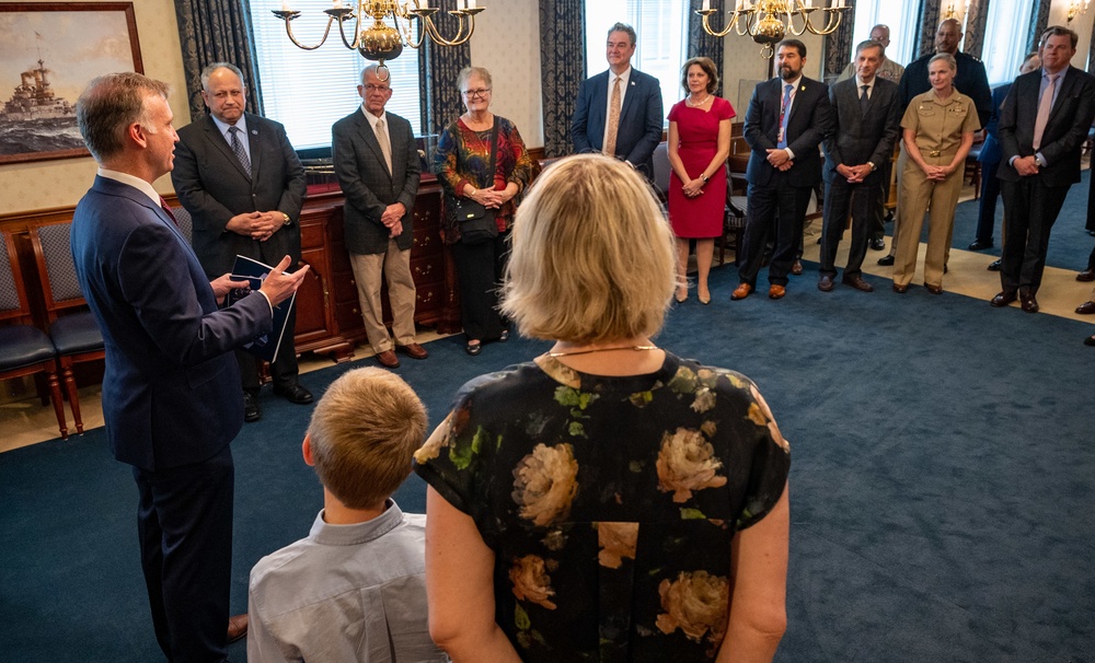 UNSECNAV Raven is Sworn in as 34th Under Secretary of the Navy