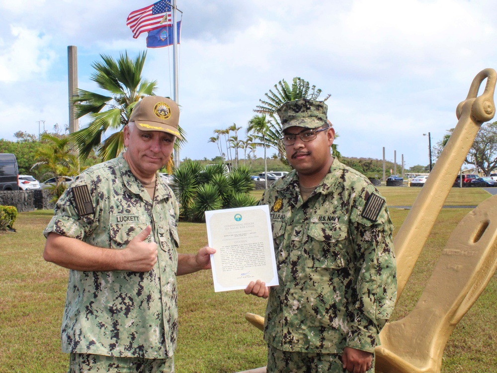 Naval Base Guam Sailors Receive End of Tour Awards