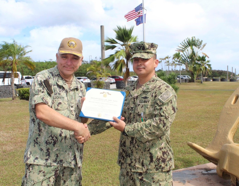 Naval Base Guam Sailors Receive End of Tour Awards