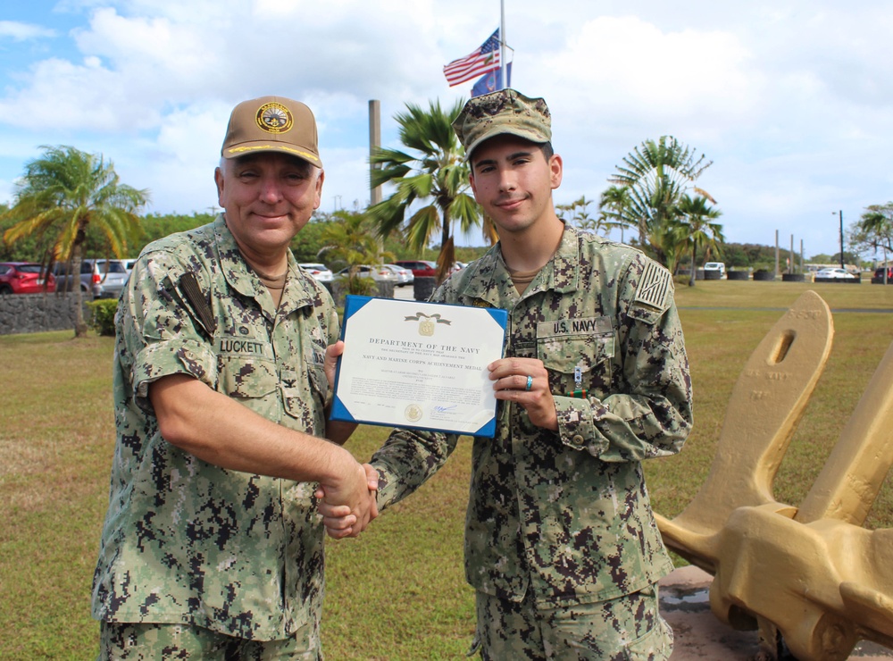 Naval Base Guam Sailors Receive End of Tour Awards