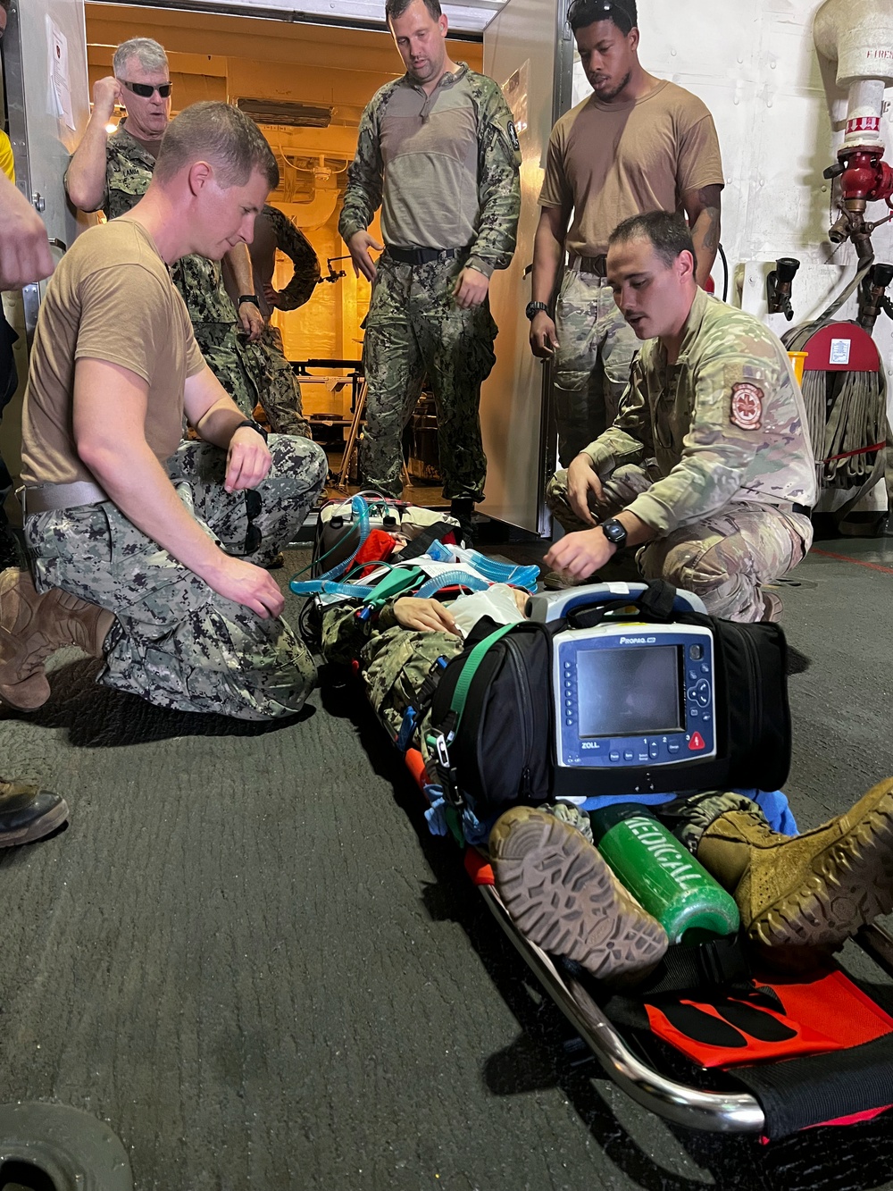 ERSS 27 Practices MEDEVAC Onboard USS Lewis B. Puller