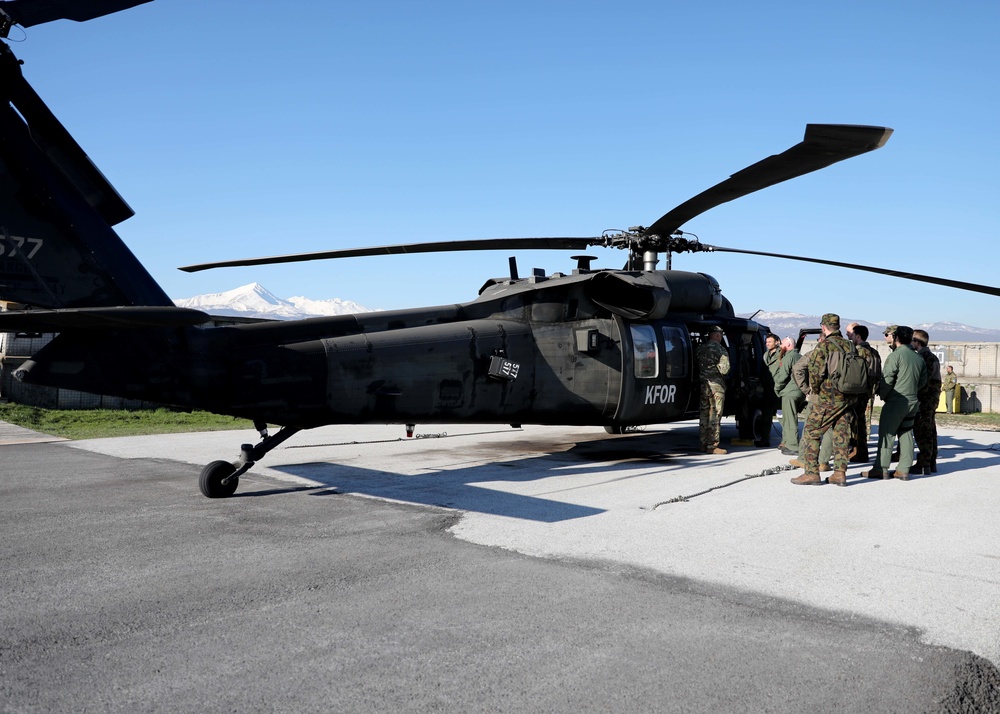 KFOR aviation hosts multinational flight across Kosovo